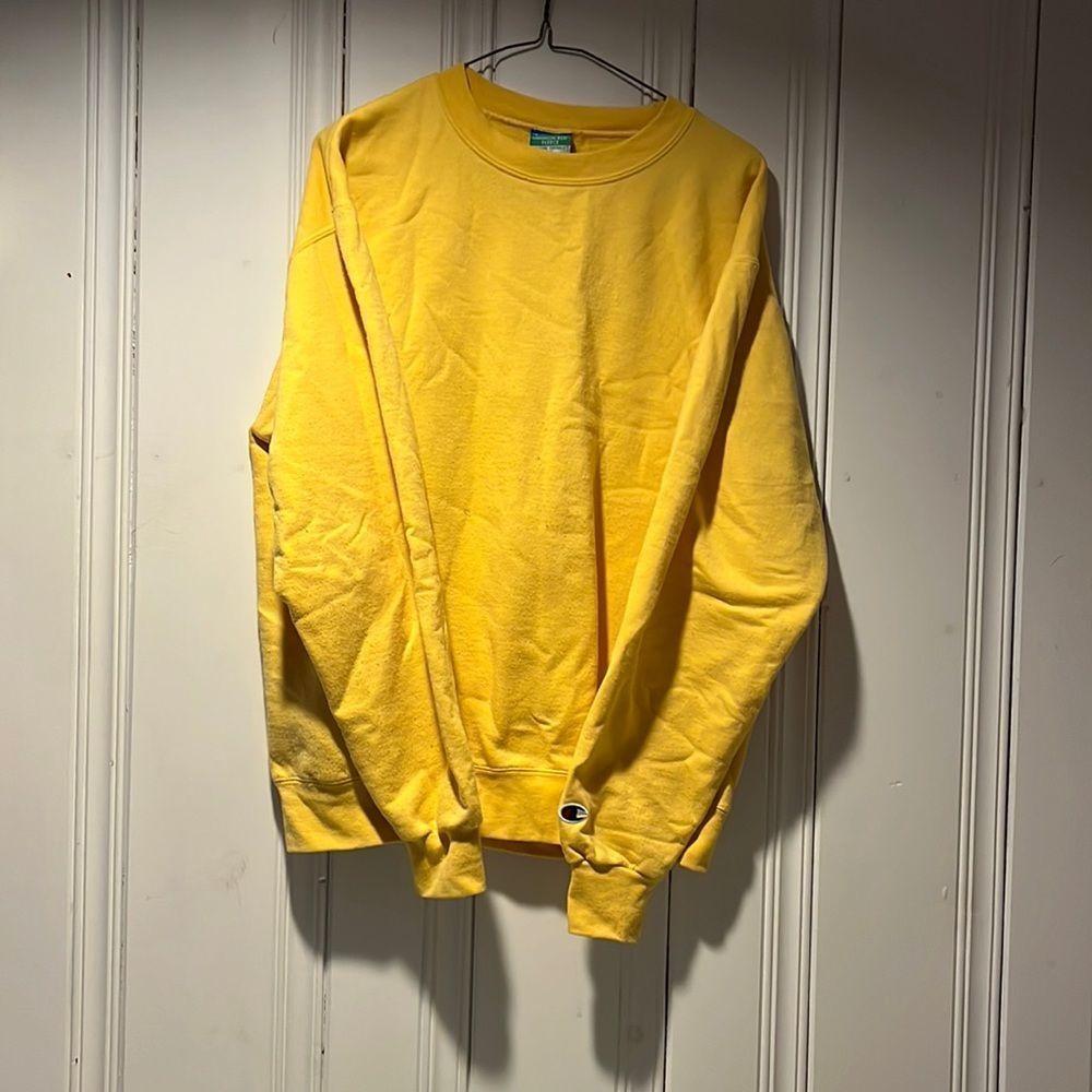Yellow champion unisex crewneck - Picture 1 of 3